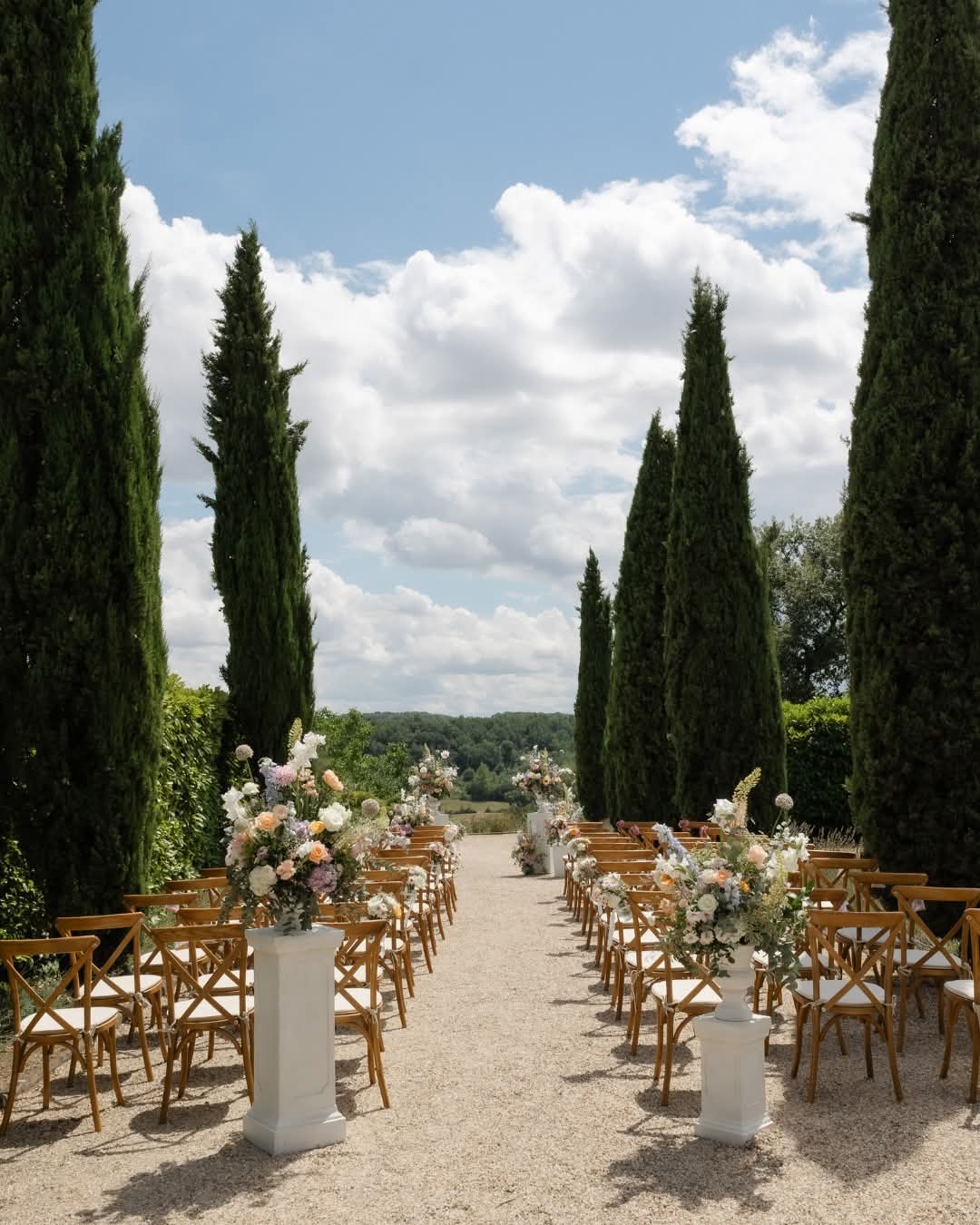 Drone view of Château de Sanse