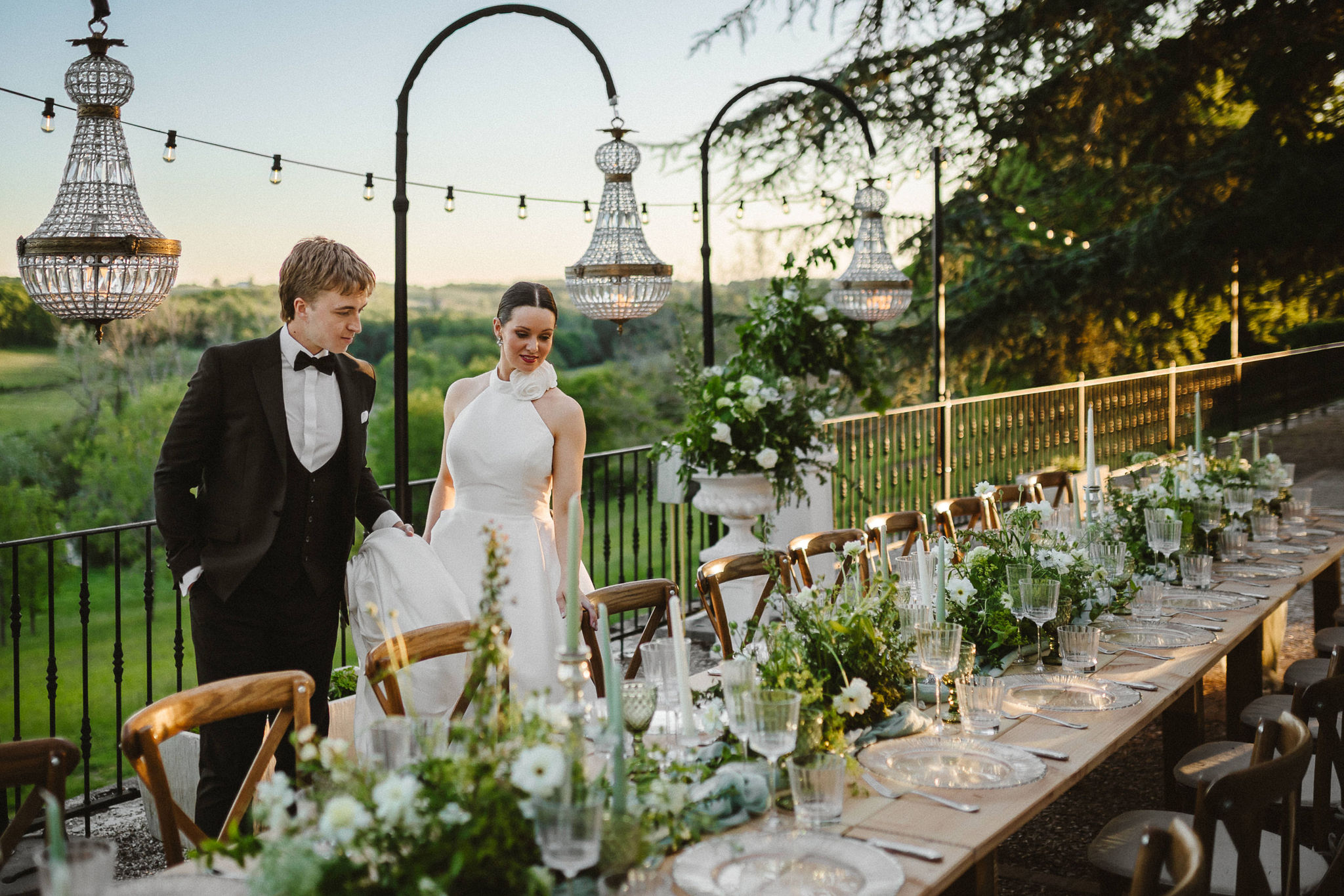Drone view of Château de Sanse
