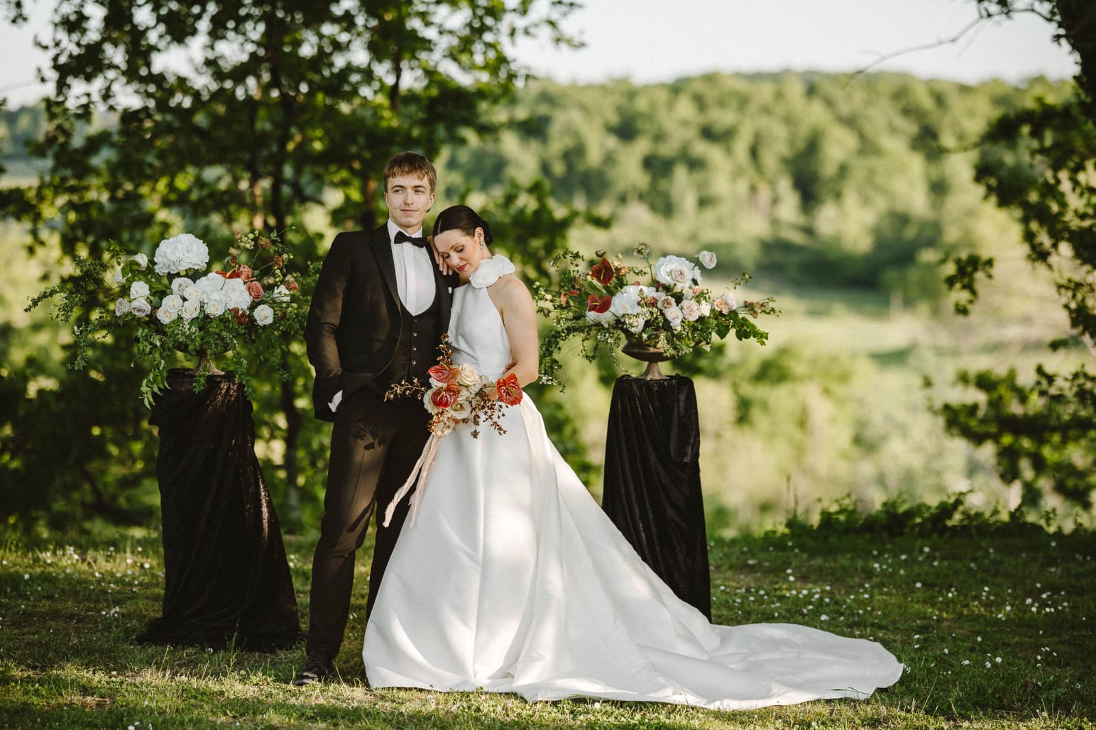 Drone view of Château de Sanse