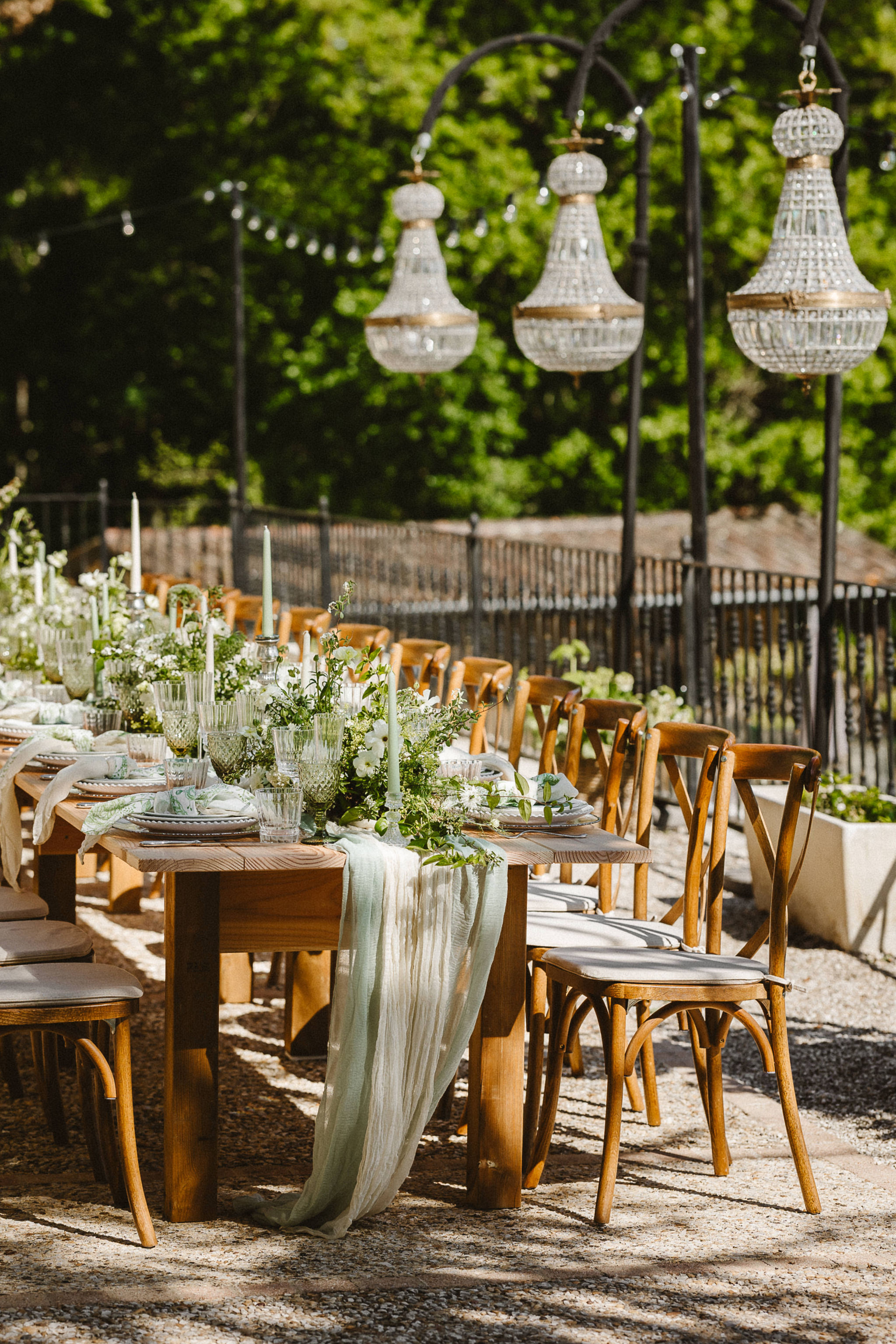 Beautifully set dining table
